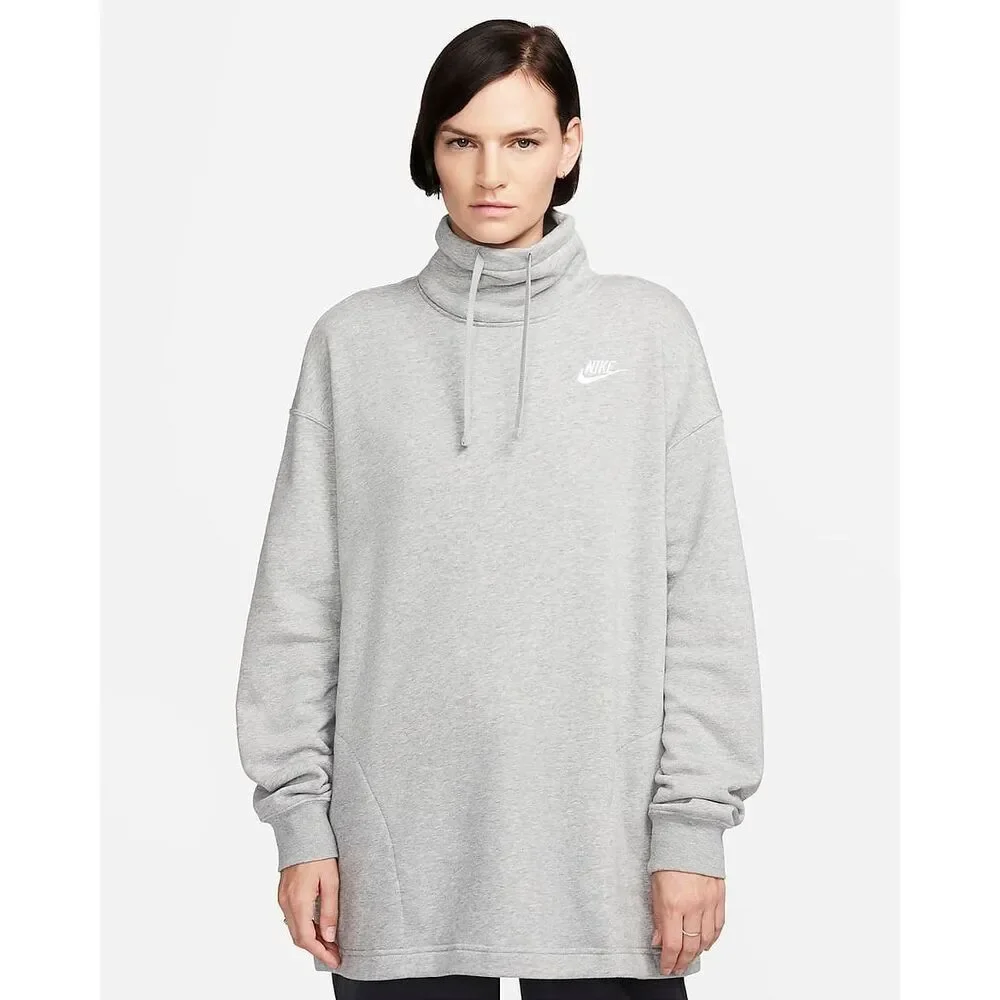 Nike NWT Women's Club Fleece Lined Mock Neck Oversized Sweatshirt